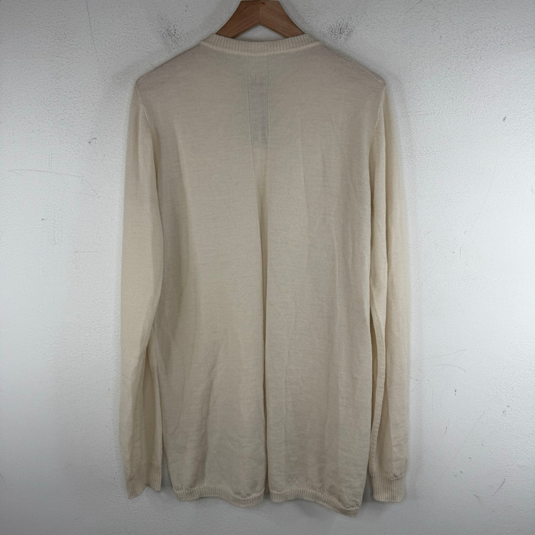 Rick Owens Natural Virgin Wool Sweater