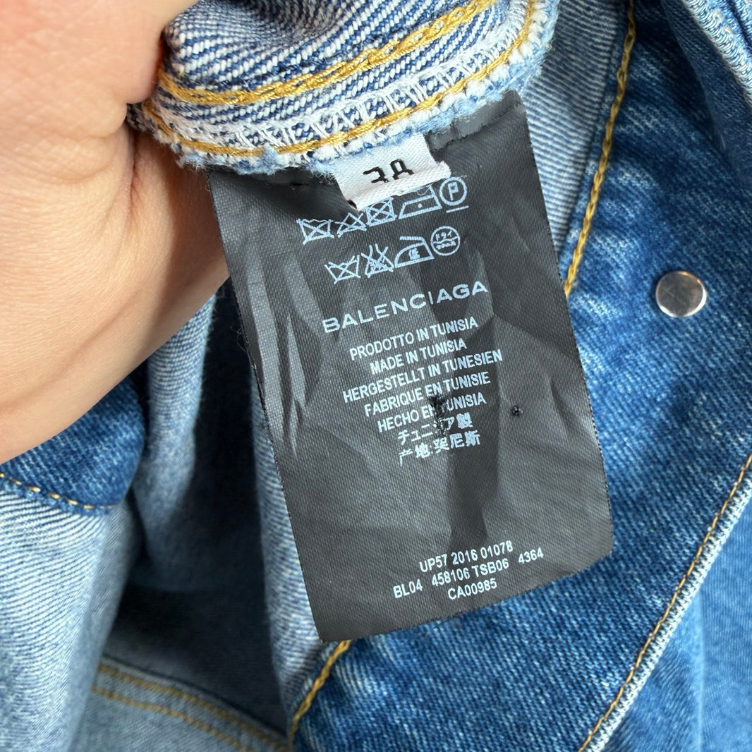 Balenciaga Cropped Denim Jacket