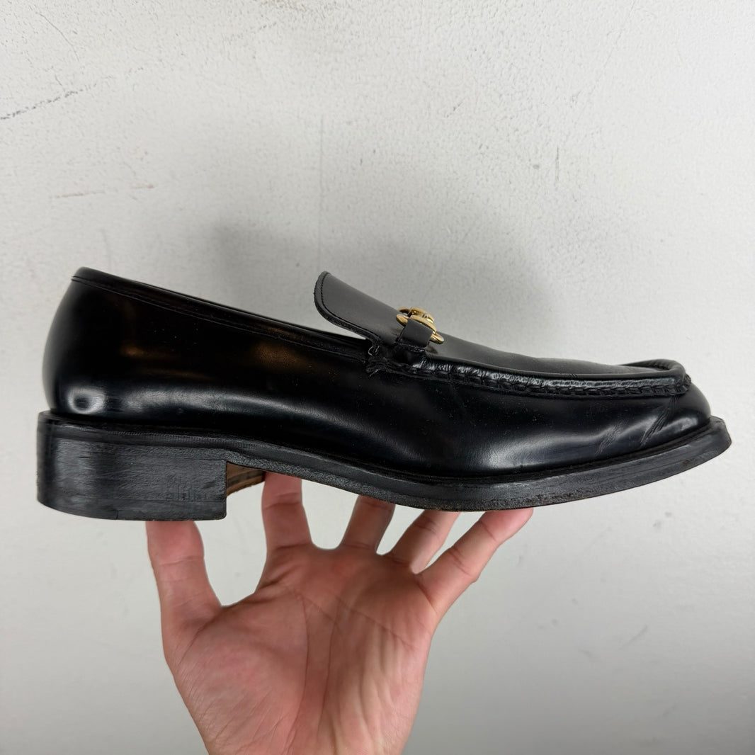 Gucci Square Toe Horsebit Loafers