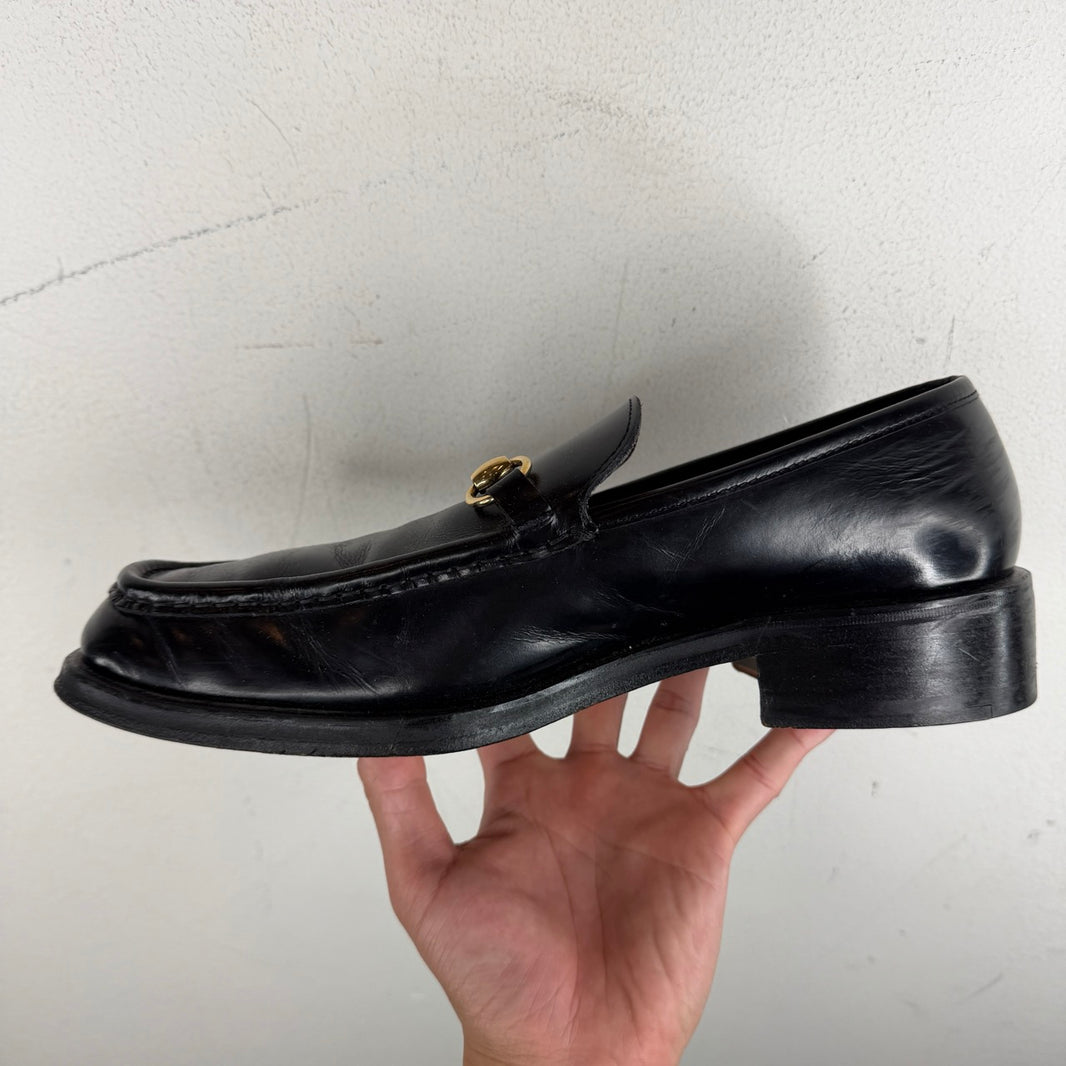 Gucci Square Toe Horsebit Loafers