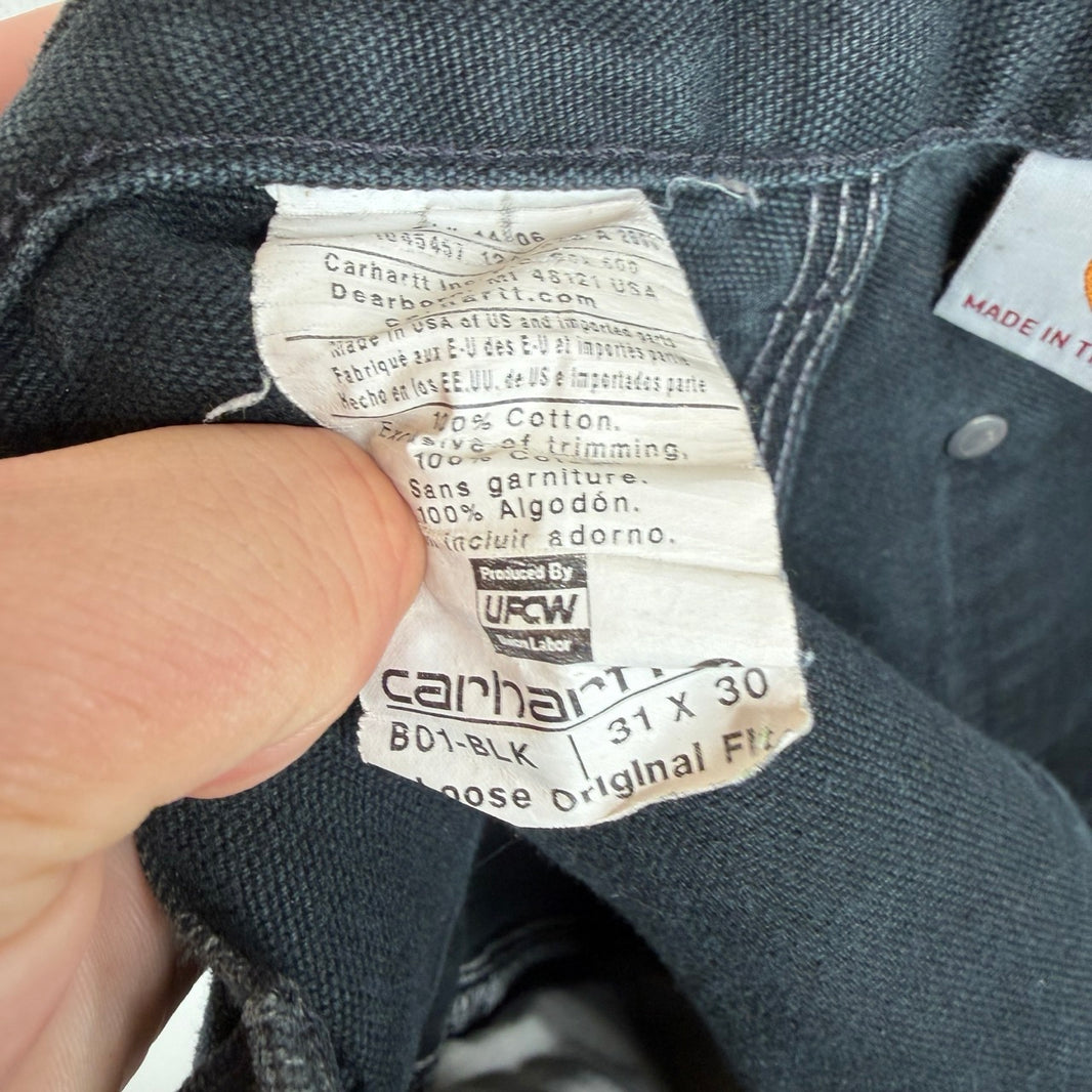 Carhartt Black Double Knee Carpenter Pants