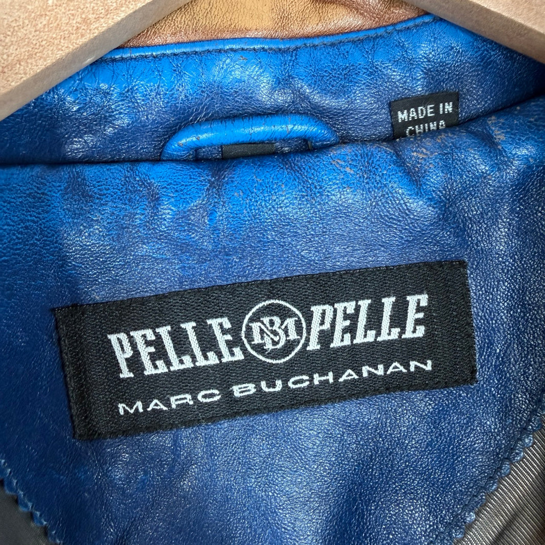 Vintage Pelle Pelle Green/Brown Leather Jacket