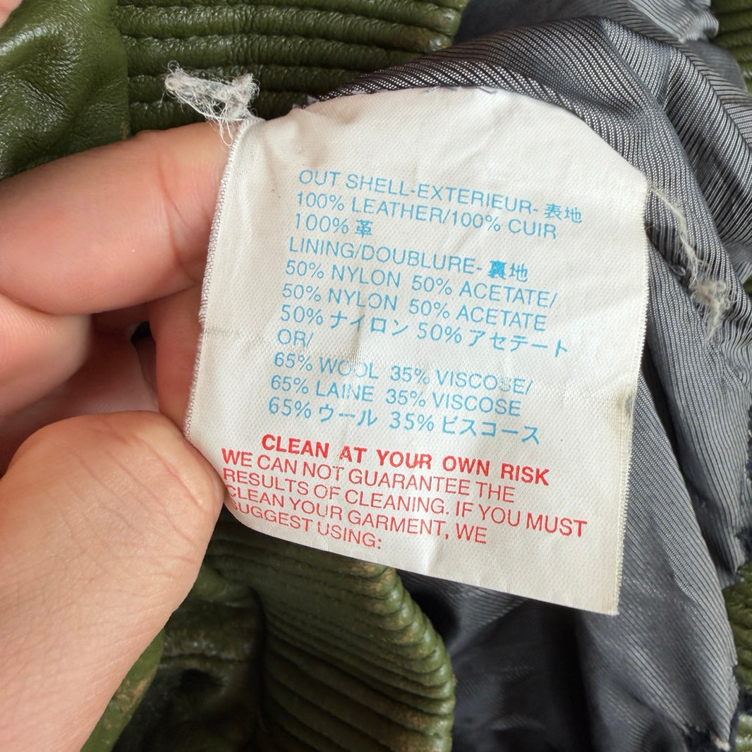 Vintage Pelle Pelle Green/Brown Leather Jacket