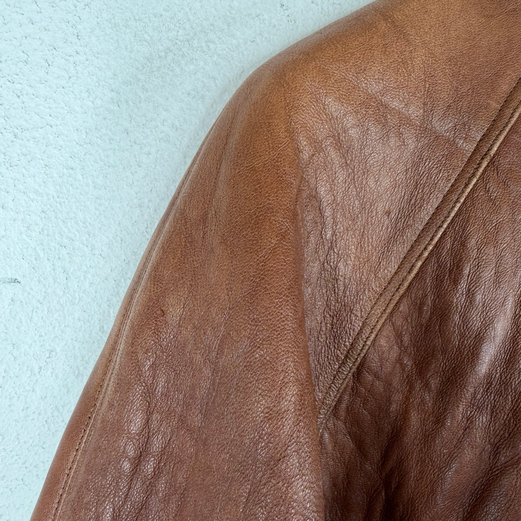 Vintage Pelle Pelle Green/Brown Leather Jacket