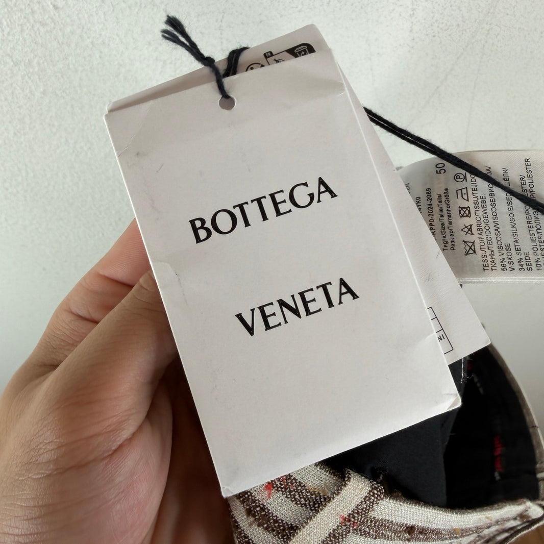 Bottega Veneta Crush Cotton Striped Trousers