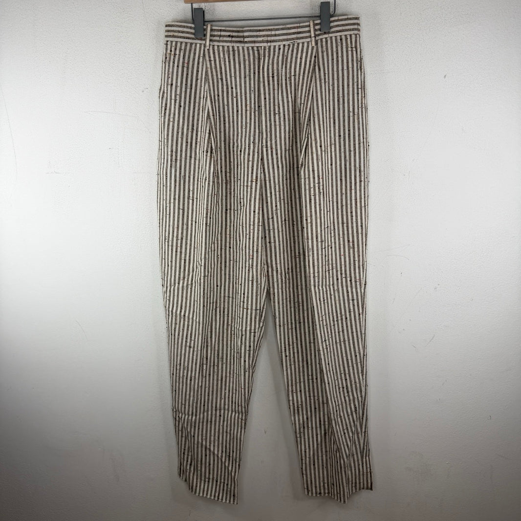 Bottega Veneta Crush Cotton Striped Trousers