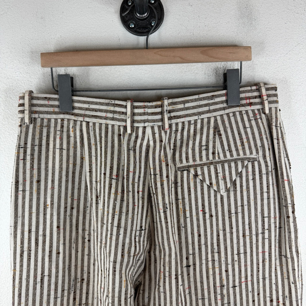 Bottega Veneta Crush Cotton Striped Trousers