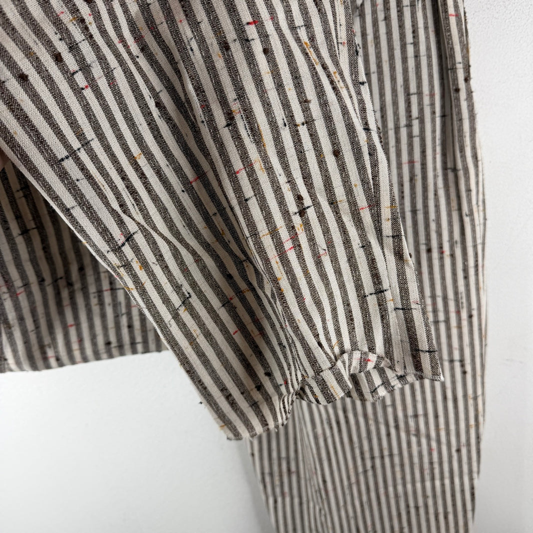 Bottega Veneta Crush Cotton Striped Trousers
