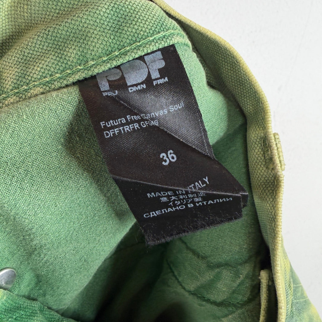 PDF Channel Green Waxed Cargo Jeans
