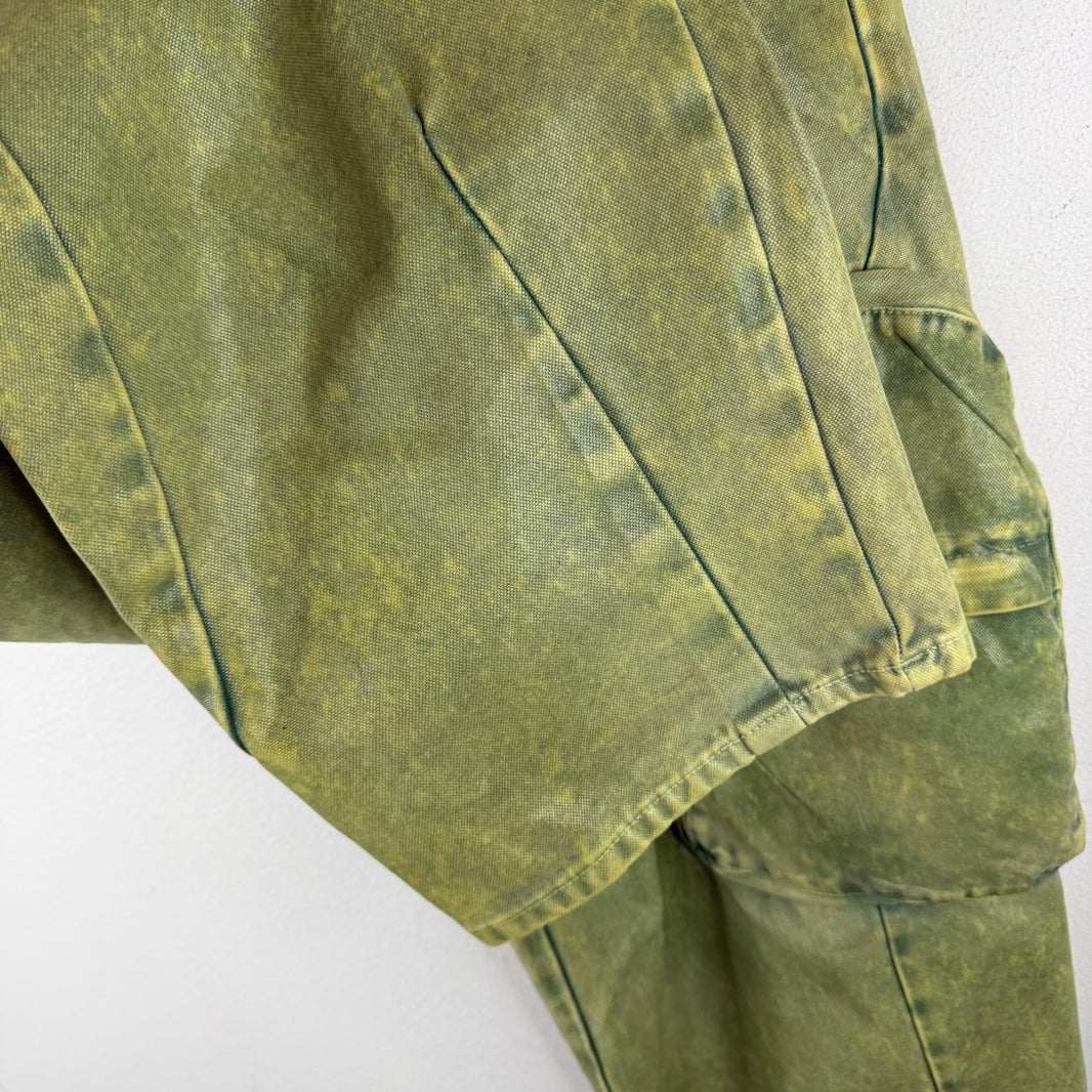 PDF Channel Green Waxed Cargo Jeans