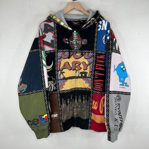 Supreme Number Nine Patchwork Zip-Up Hoodie