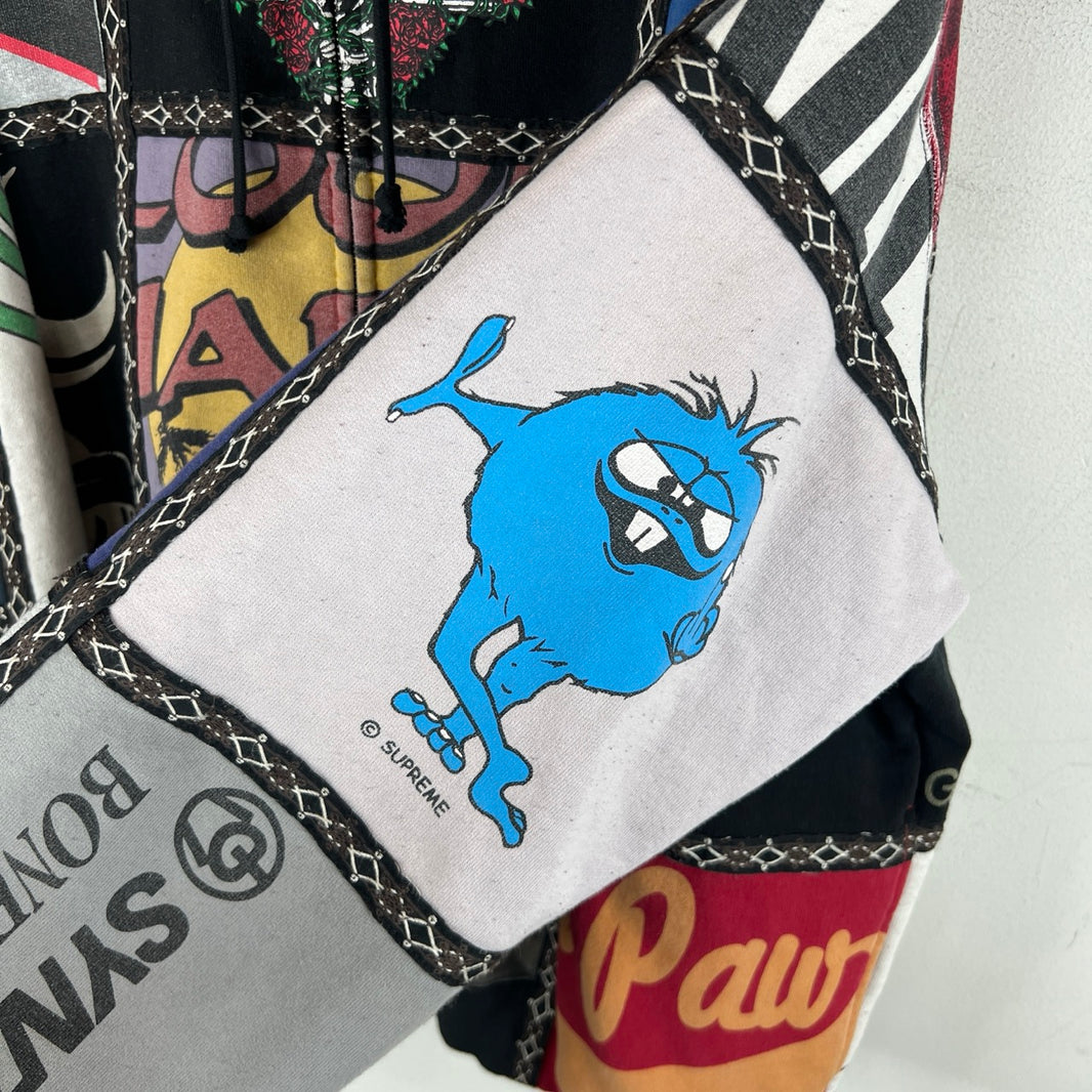 Supreme Number Nine Patchwork Zip-Up Hoodie