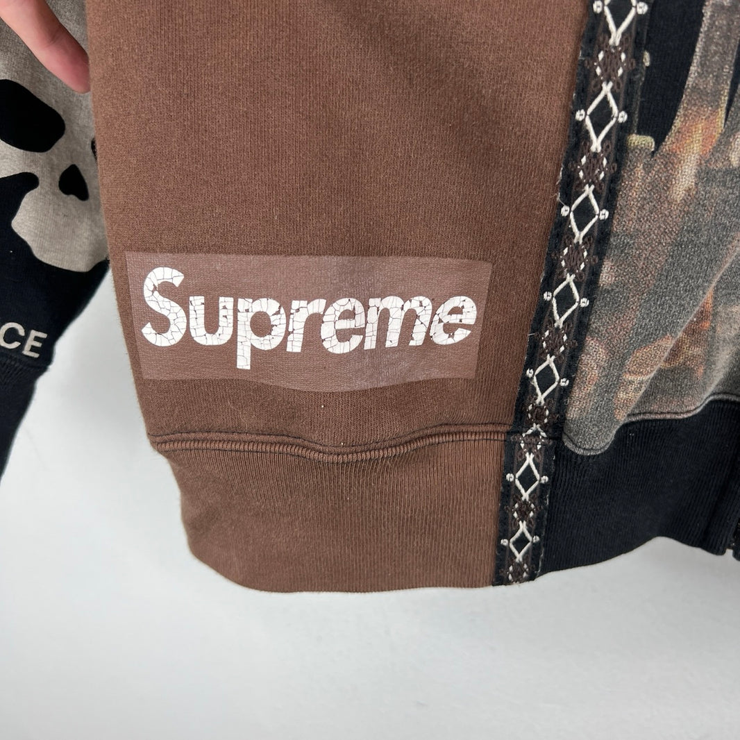 Supreme Number Nine Patchwork Zip-Up Hoodie