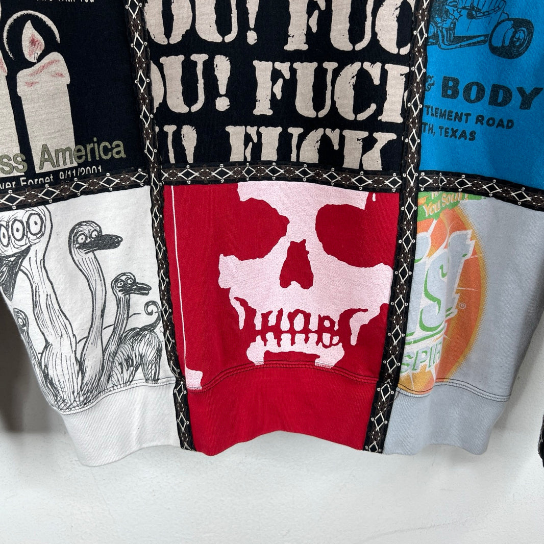 Supreme Number Nine Patchwork Zip-Up Hoodie