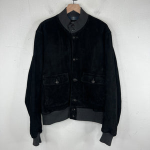 RRL Deer Skin Suede Bomber Jacket