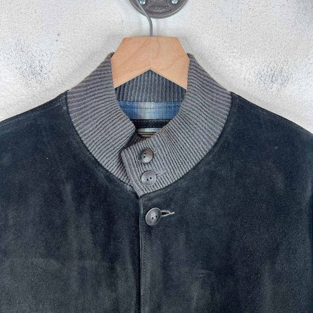RRL Deer Skin Suede Bomber Jacket