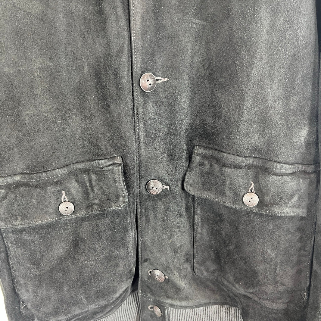 RRL Deer Skin Suede Bomber Jacket