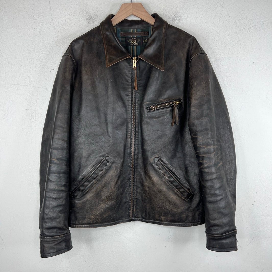 RRL Leather Zip Jacket