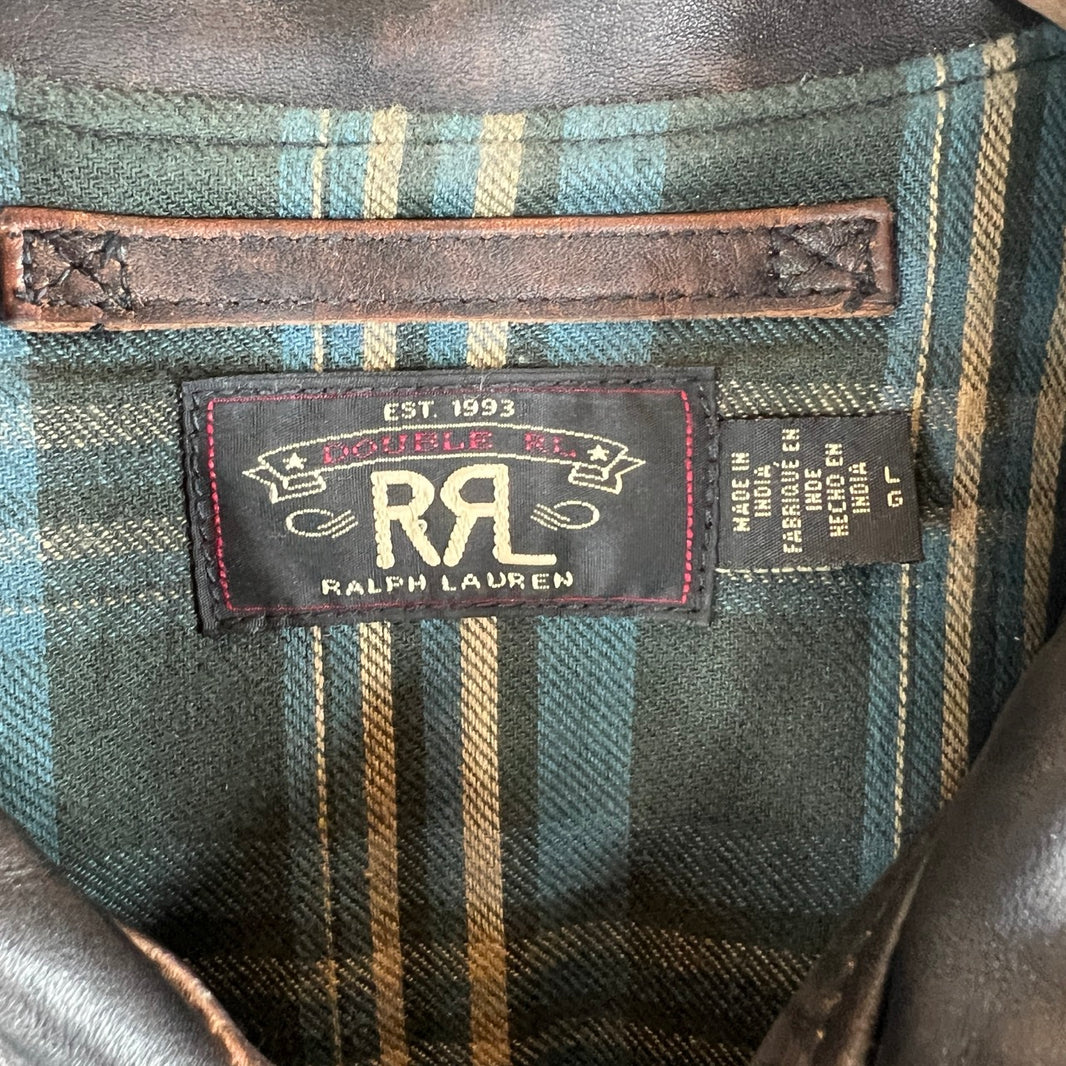 RRL Leather Zip Jacket