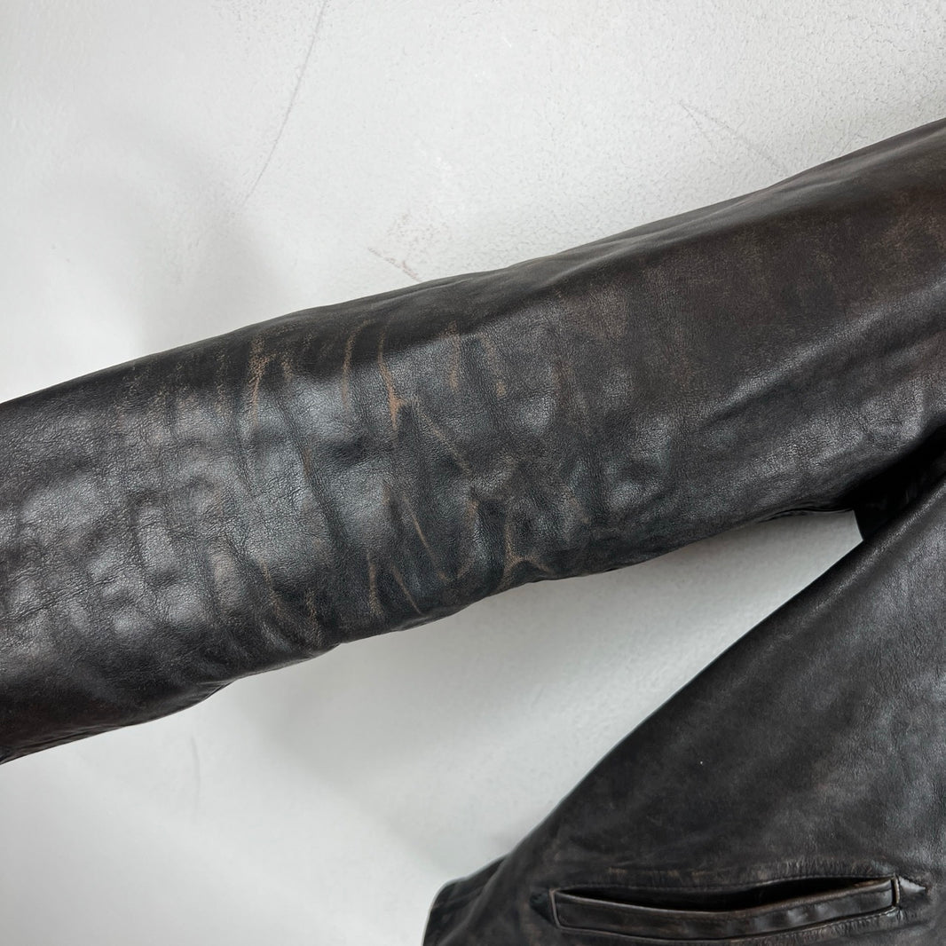 RRL Leather Zip Jacket