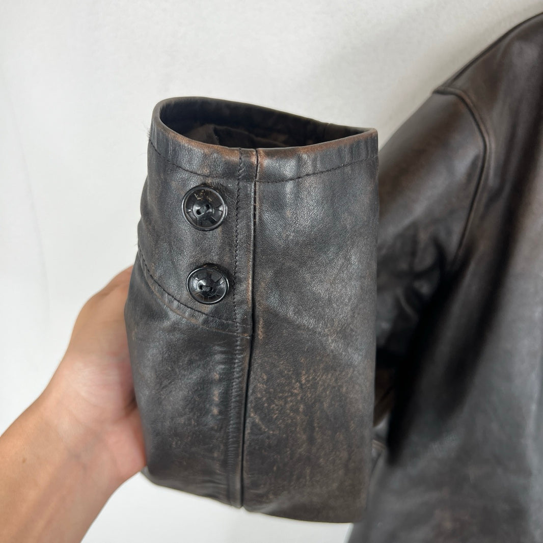 RRL Leather Zip Jacket