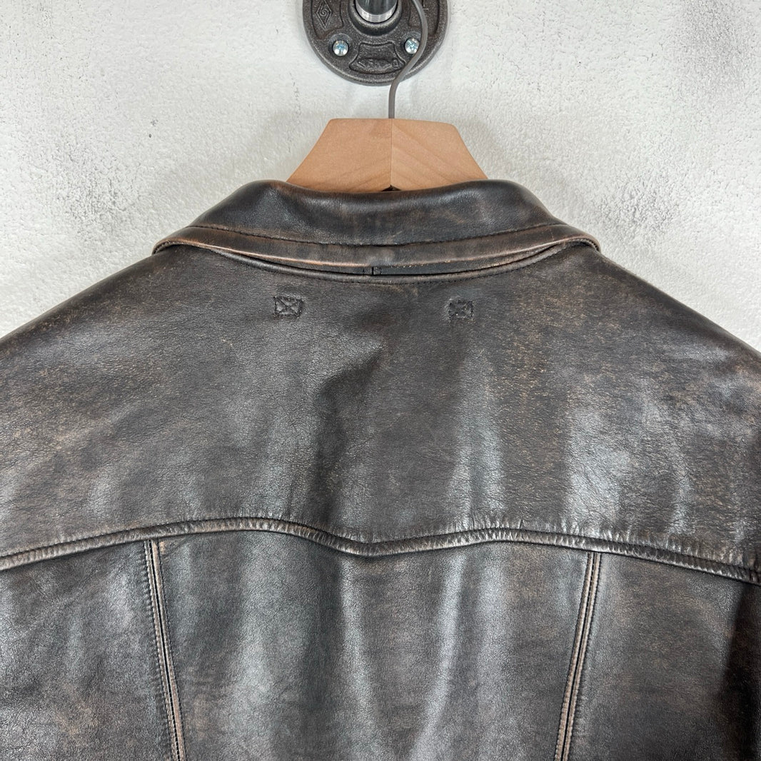 RRL Leather Zip Jacket