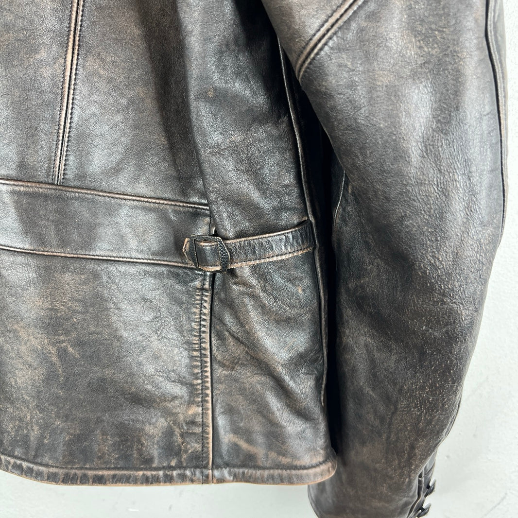 RRL Leather Zip Jacket