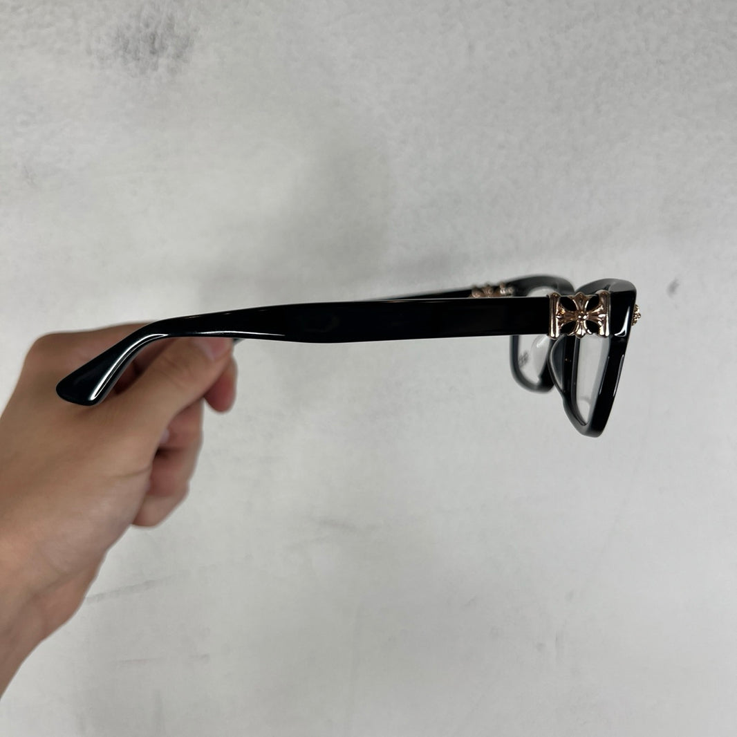 Chrome Hearts Black Gold Plated Vagilante Glasses