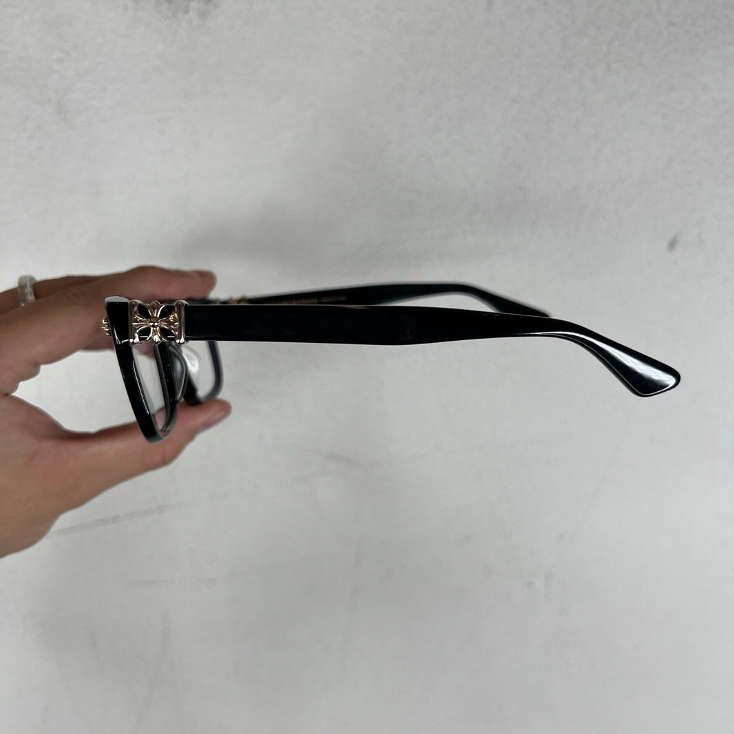 Chrome Hearts Black Gold Plated Vagilante Glasses