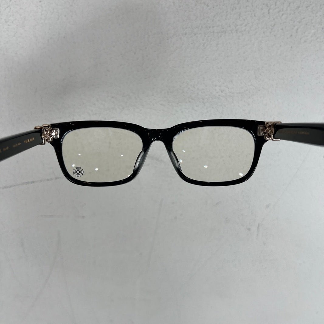 Chrome Hearts Black Gold Plated Vagilante Glasses