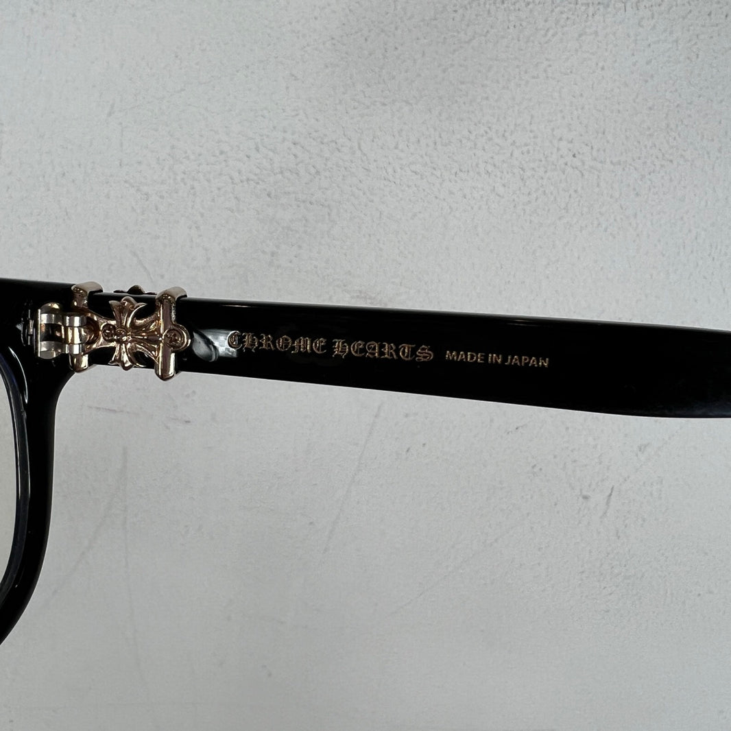 Chrome Hearts Black Gold Plated Vagilante Glasses
