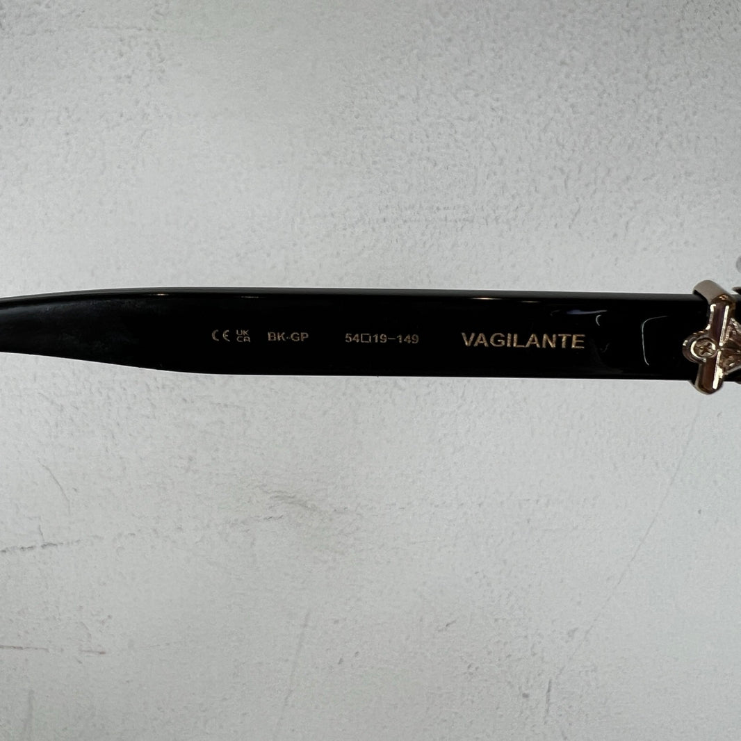 Chrome Hearts Black Gold Plated Vagilante Glasses
