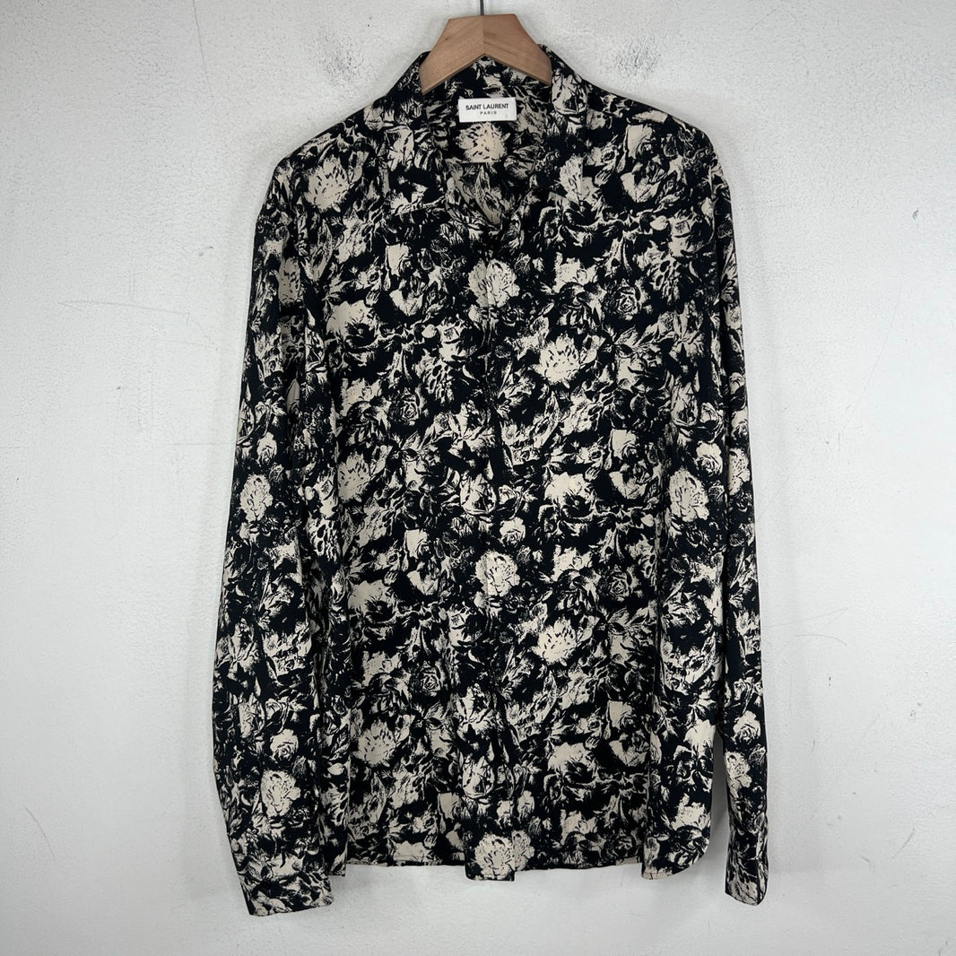 Saint Laurent AOP Button Up LS Shirt