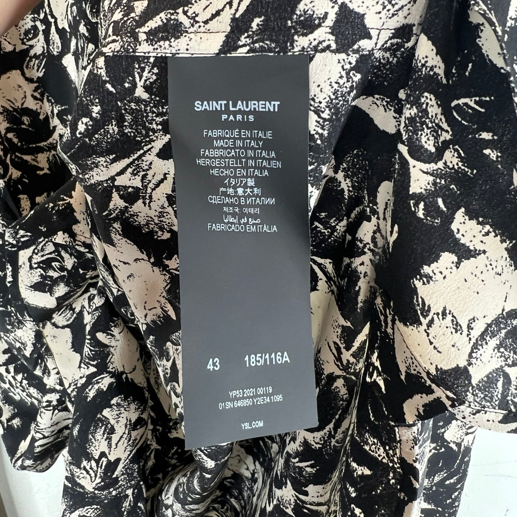 Saint Laurent AOP Button Up LS Shirt