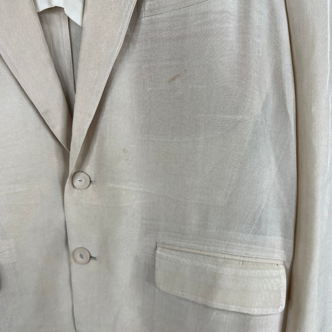 CDG Cream Acetate Blazer Jacket