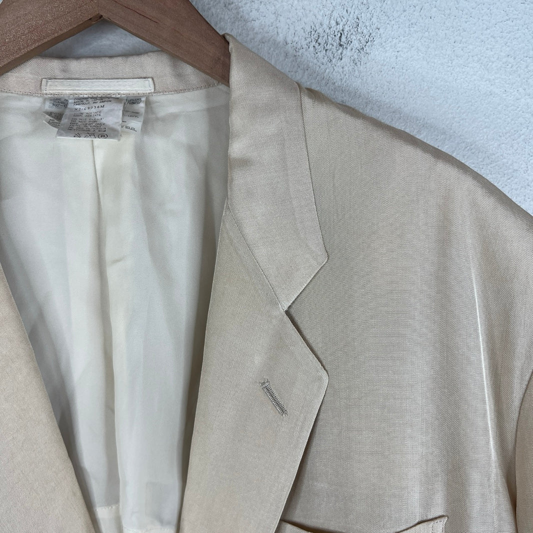 CDG Cream Acetate Blazer Jacket