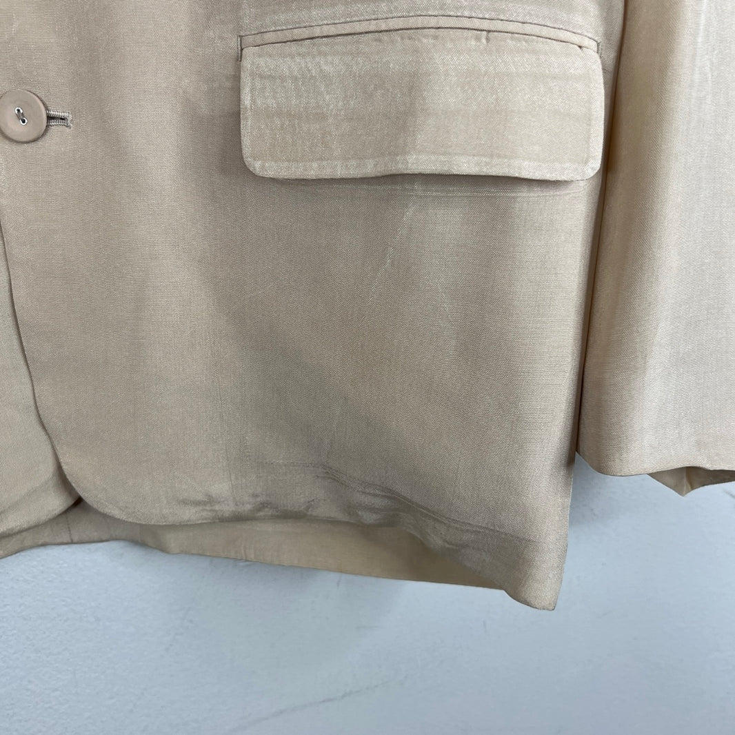 CDG Cream Acetate Blazer Jacket