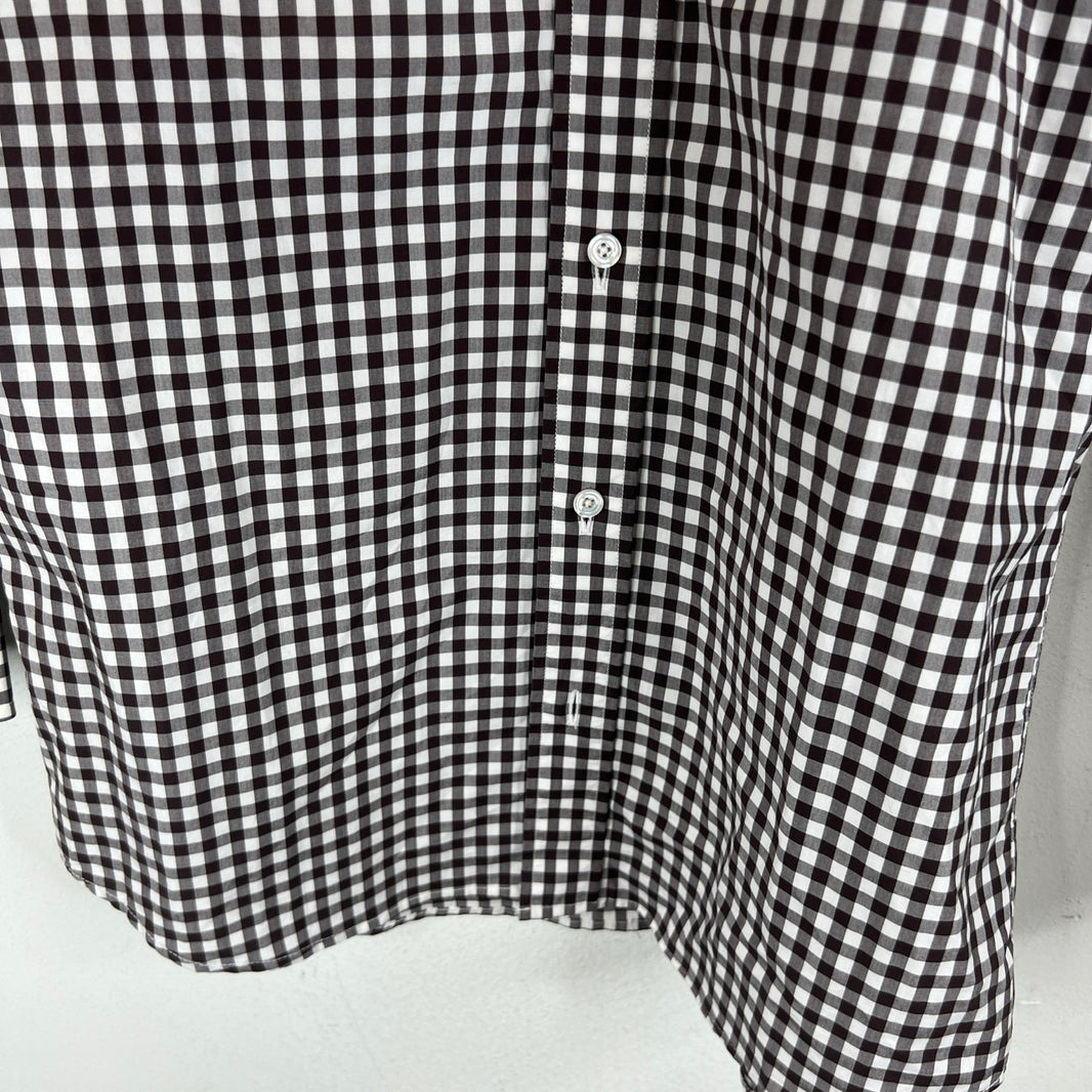 Tom Ford Brown Gingham Button Up LS Shirt