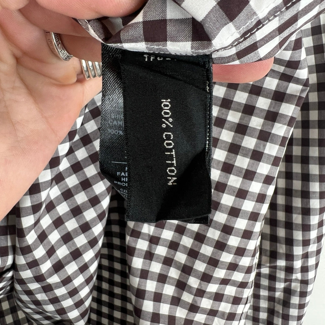 Tom Ford Brown Gingham Button Up LS Shirt