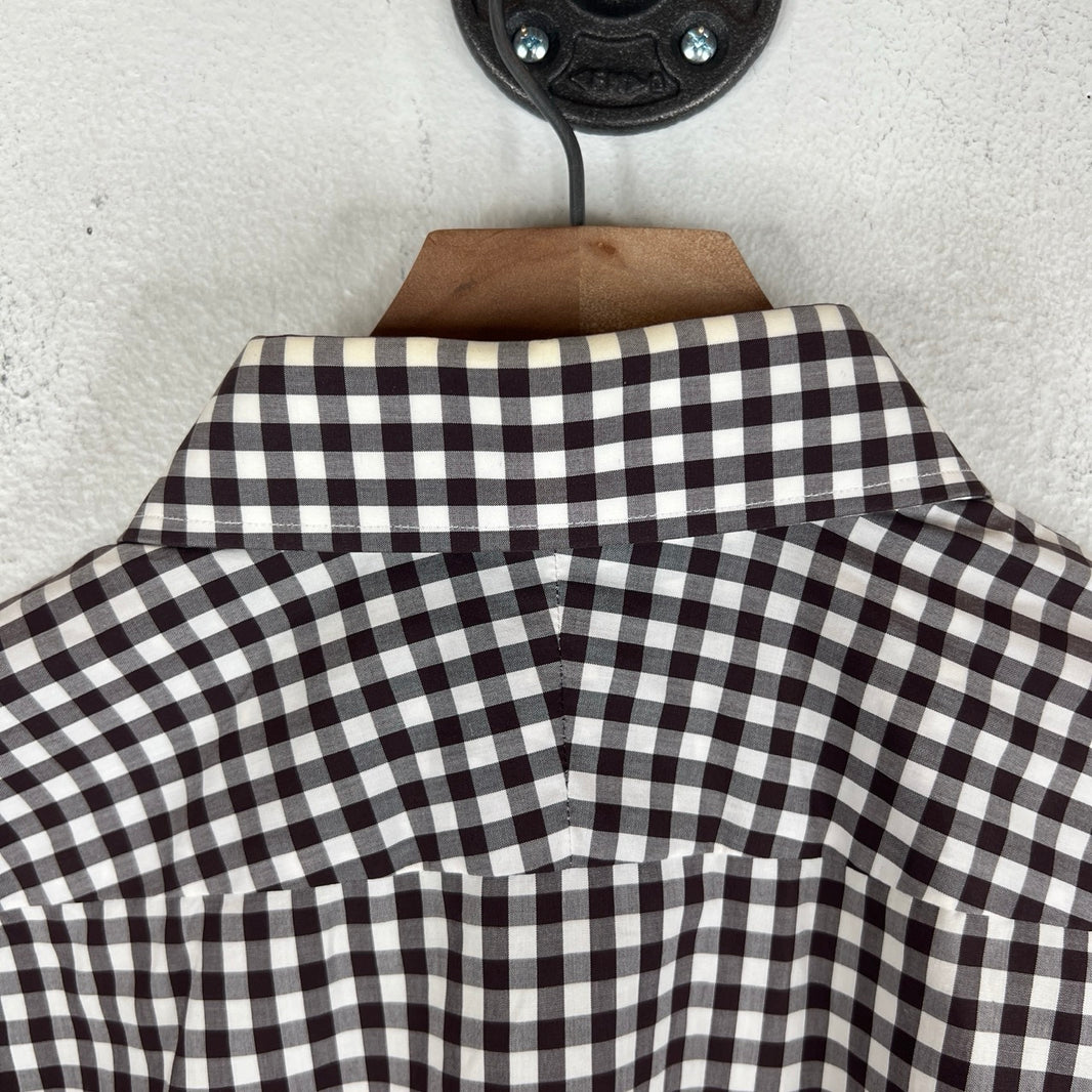 Tom Ford Brown Gingham Button Up LS Shirt