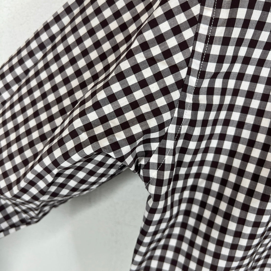 Tom Ford Brown Gingham Button Up LS Shirt