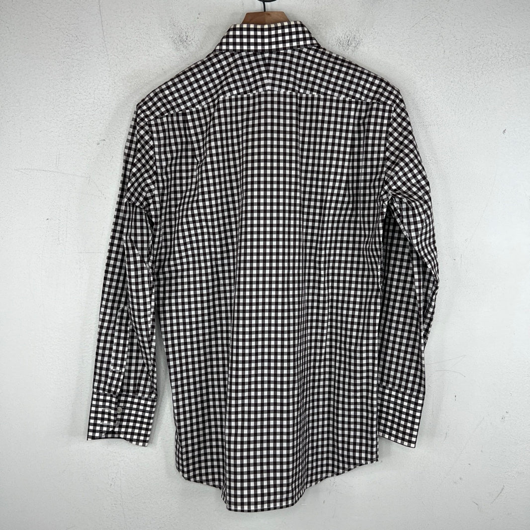 Tom Ford Brown Gingham Button Up LS Shirt
