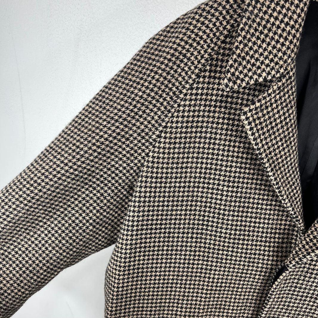 Celine Houndstooth Wool Coat