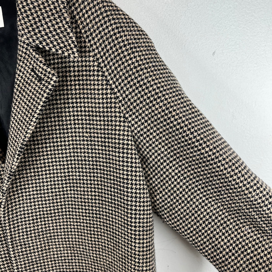Celine Houndstooth Wool Coat
