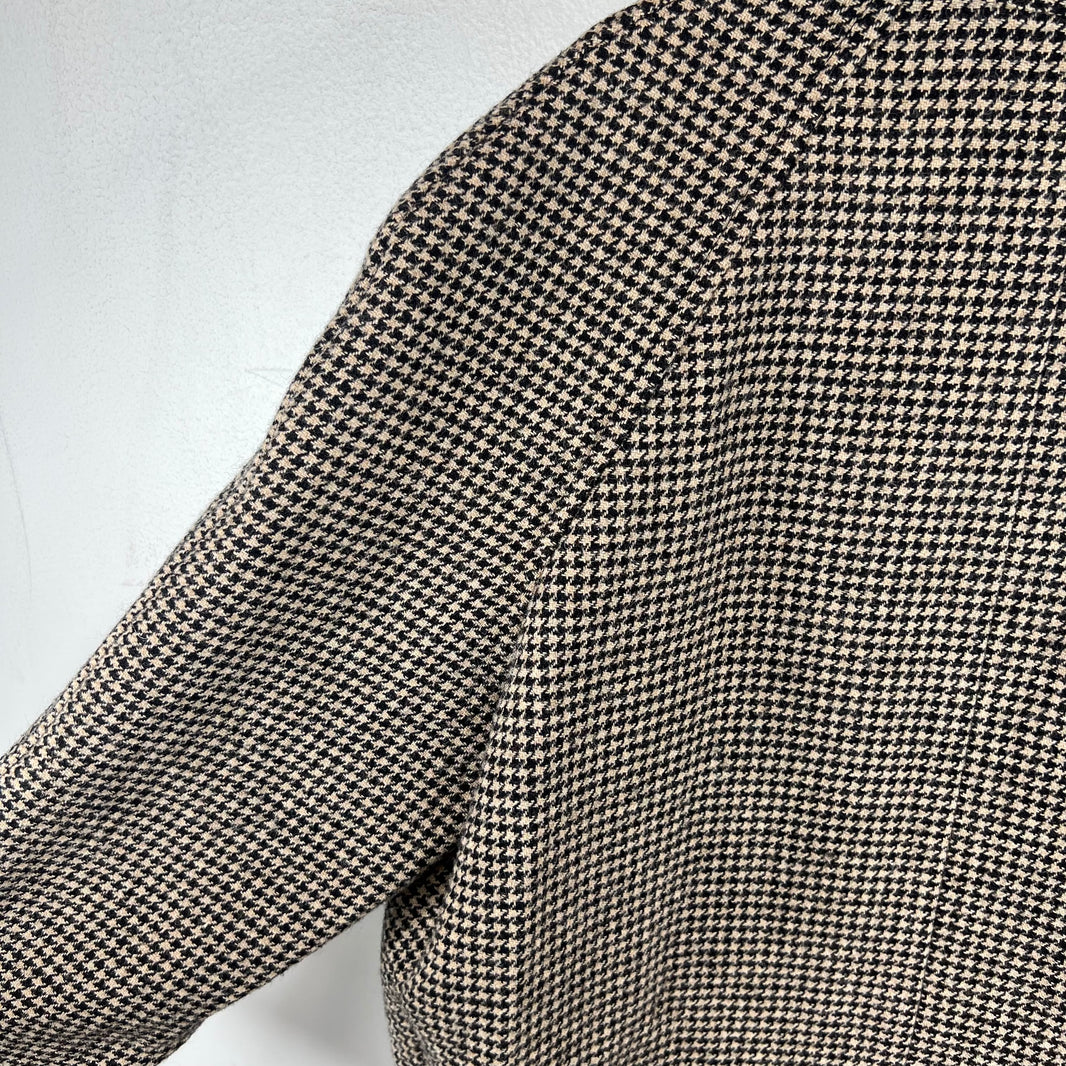 Celine Houndstooth Wool Coat