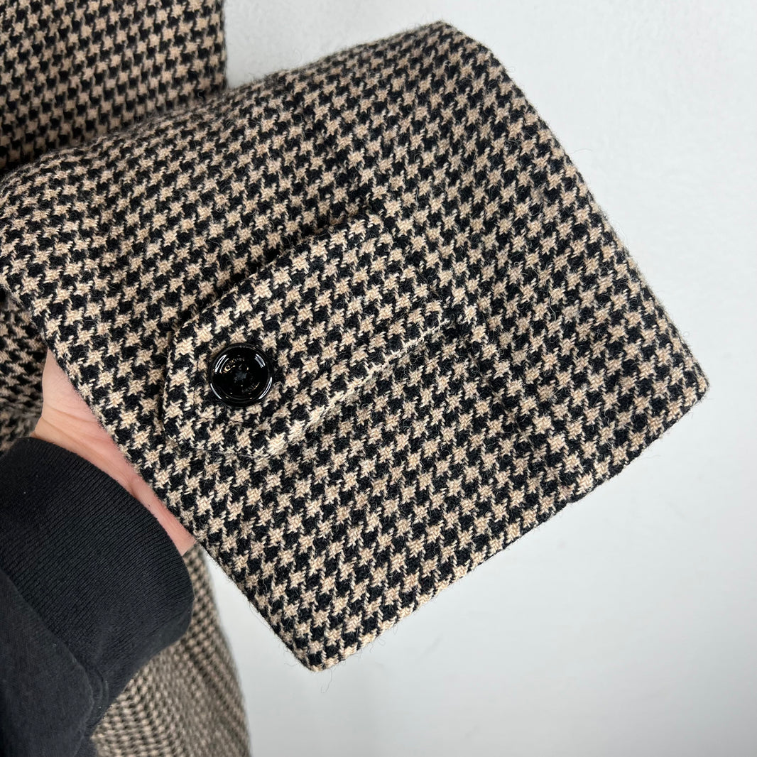 Celine Houndstooth Wool Coat