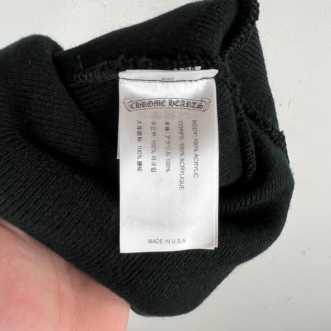Chrome Hearts Black Logo Beanie