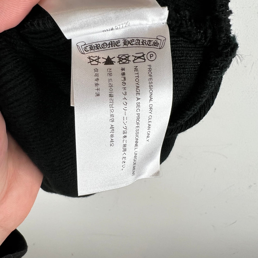 Chrome Hearts Black Logo Beanie