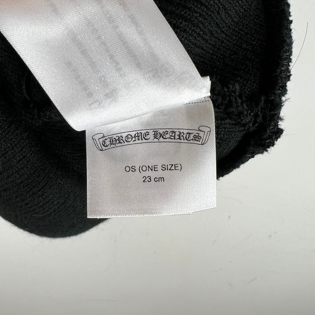 Chrome Hearts Black Logo Beanie