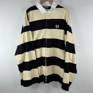 Balenciaga Striped Button Down Rugby Shirt